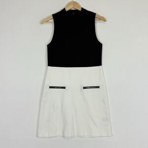 Sanctuary Black White Colorblock Mod Retro Sleeveless Dress Women's Sz Small NEW